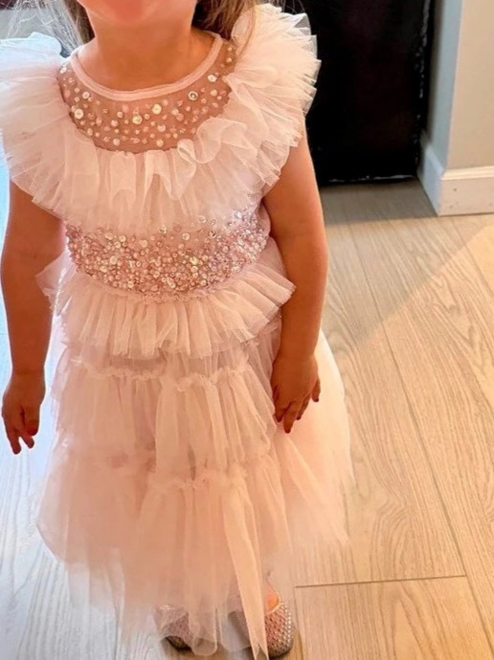 Girls Pink tutu du money birthday girl size 3T Tulle Formal Dress Like New